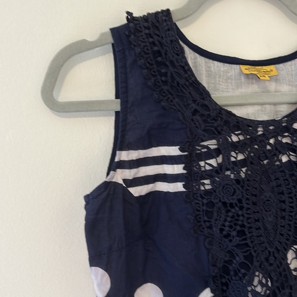 Adorable Roberta Roller Rabbit Printed Cotton Sleeveless Mini Dress - Picture 4 of 10